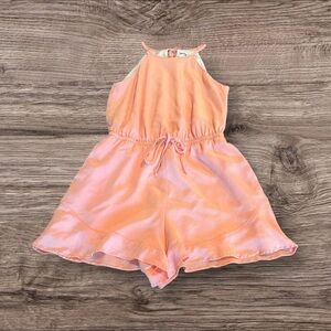 Lavender Brown Sleeveless Silk Shorts Romper Size XS